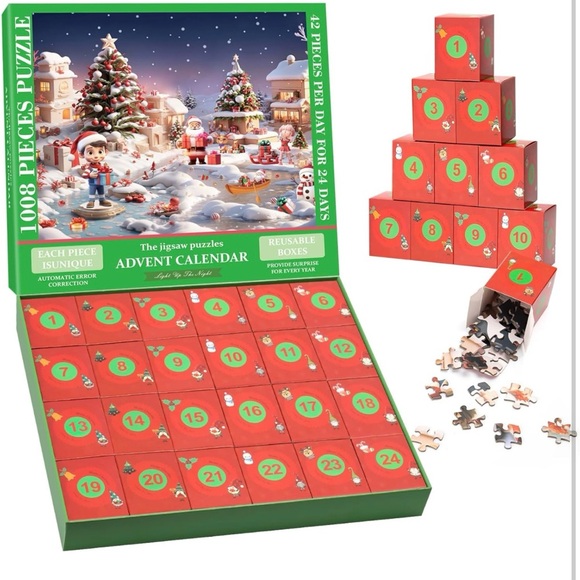 Christmas Advent Calendar Puzzle 1008 Piece - Picture 3 of 3